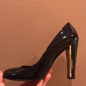 Vintage Chanel patent pumps